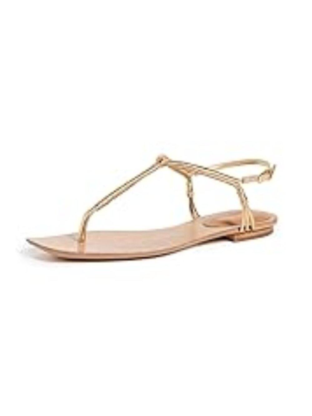 Veronica Beard Gold Leather Amelia Thong Sandals Size 10